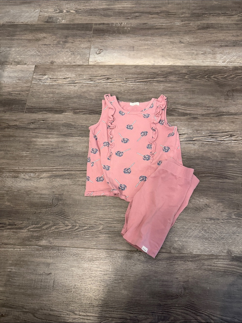 Miles‎ Girls Pink Lollipop Tank Top & Shorts Set